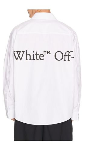 OFF- Bookish Scarf Poplin Overshirt in . Taglia 46. Also in 48, 50, 52, 54 - OFF-WHITE - Modalova