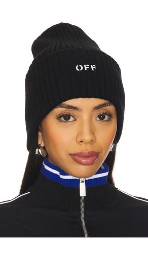 OFF- Off Stamp Loose Knit Beanie in - OFF-WHITE - Modalova