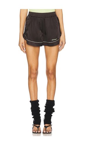 Satin Pajama Shorts in Chocolate. - size 36 (also in 38) - OFF-WHITE - Modalova