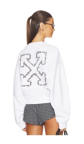 OFF- Embroidered Arrow Script Sweatshirt in . Size M. Also in S, XS - OFF-WHITE - Modalova