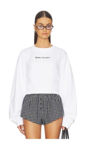 OFF- Embroidered Arrow Script Sweatshirt in . Taglia M. Also in XS - OFF-WHITE - Modalova
