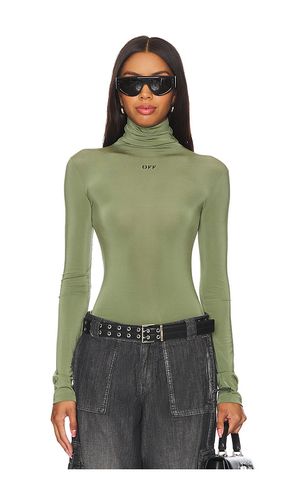 Off Stamp Turtle Neck Tee in Green. - size 36 (also in 38, 40, 42) - OFF-WHITE - Modalova