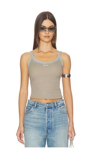 Spray Off Stamp Rib Tank Top in . Size 38. Also in 40, 42 - OFF-WHITE - Modalova