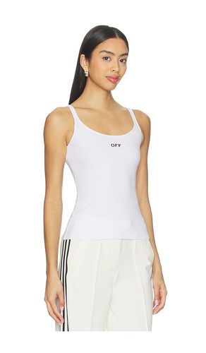 Off- off stamp rib tank top in color size 38 (also in 42) - OFF-WHITE - Modalova