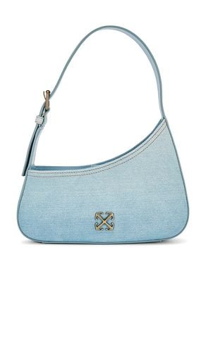 Jitney Denim Leather Shoulder Bag in - OFF-WHITE - Modalova