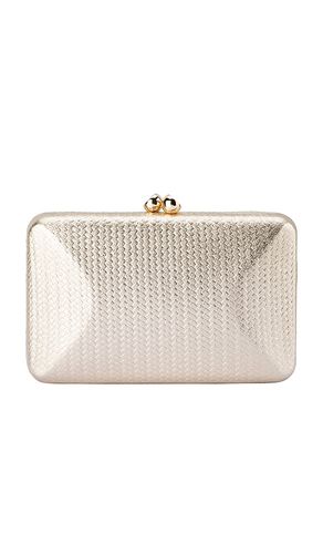 Chica Metallic Textured Clutch in - olga berg - Modalova