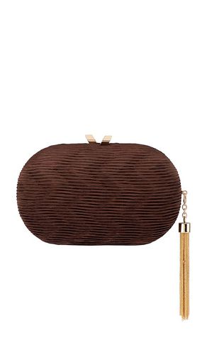 Natalie Pleated Oval Clutch in - olga berg - Modalova