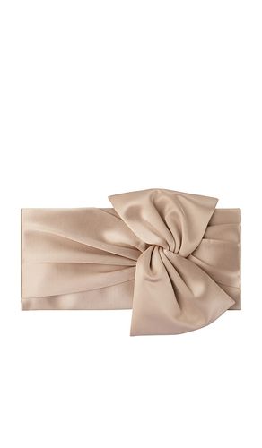 Chloe tie front clutch in color nude size all - olga berg - Modalova