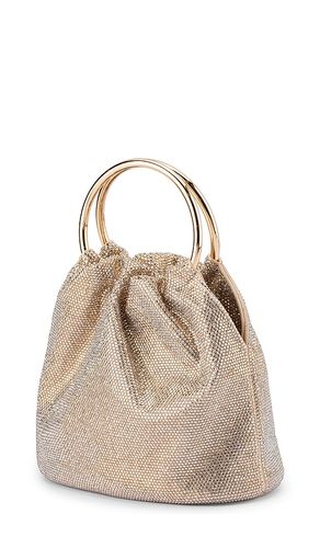 Mabel crystal top handle bag in color metallic neutral size all - olga berg - Modalova
