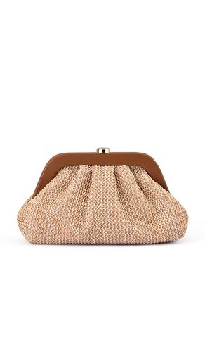 Olga berg Ash Woven Clutch in Tan - olga berg - Modalova