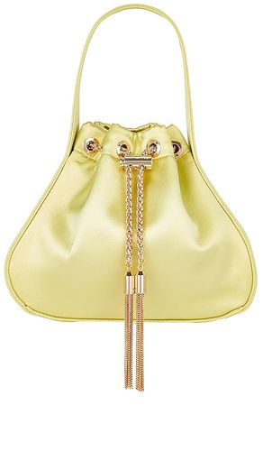 Miki Drawstring Satin Bag in Yellow - olga berg - Modalova