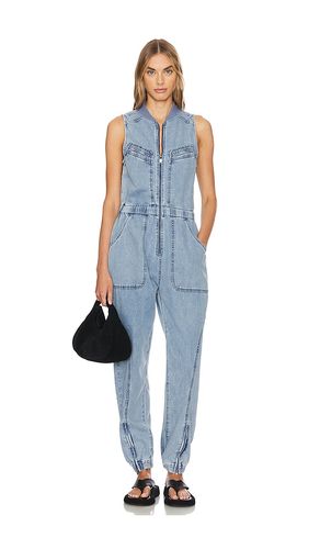 Lilly Denim Jumpsuit in Denim-Medium. - size L (also in M, S, XL) - One Teaspoon - Modalova