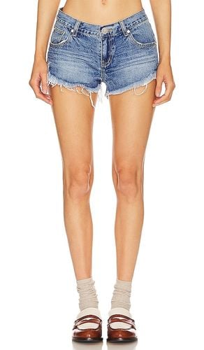 Shorts de mezclilla de cintura baja dukes en color denim-medium talla 30 en - Denim-Medium. Talla 30 (también en 31 - One Teaspoon - Modalova