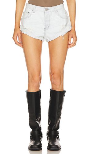 Shorts de mezclilla de cintura baja bandit en color blanco talla 25 en - White. Talla 25 (también en 29, 32, 33, 34) - One Teaspoon - Modalova