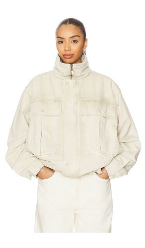 Denim Utility Puffer Jacket in Ivory. - size XL (also in XS) - One Teaspoon - Modalova