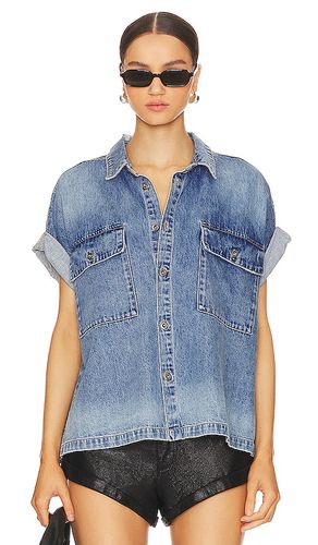 Cut Off Denim Shirt in Blue. - size M (also in S, XS) - One Teaspoon - Modalova