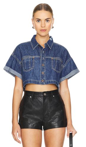 Cropped Western Shirt in Blue. - size S (also in XS) - One Teaspoon - Modalova