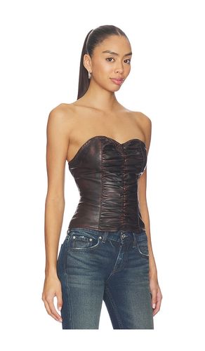 Leather Strapless Bustier Top in . Size M. Also in S, XS - One Teaspoon - Modalova