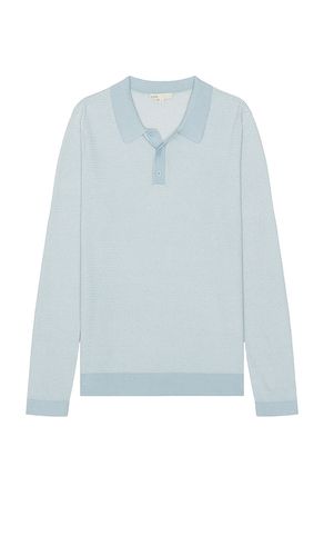 Cotton Textured Knit Long Sleeve Polo in . Size L. Also in M, S, XL/1X - onia - Modalova