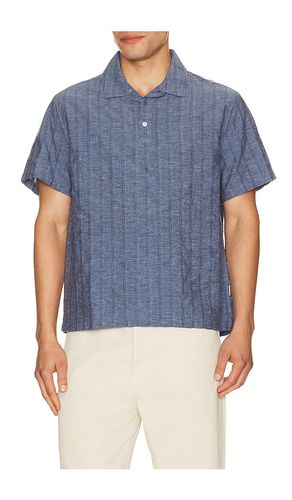Cotton Linen Pop Over Shirt in Navy. - size M (also in S) - onia - Modalova