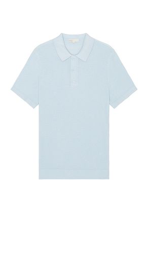 Cotton Textured Knit Polo in Baby Blue. - size L (also in M, S, XL/1X) - onia - Modalova