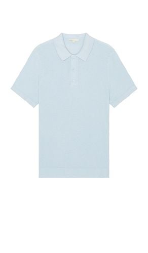 Cotton Textured Knit Polo in Baby Blue. - size L (also in S, XL/1X) - onia - Modalova