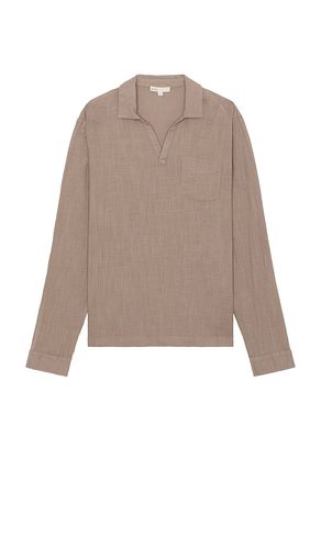 Gauze Popover Shirt in Brown. - size M (also in XL/1X) - onia - Modalova