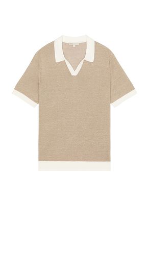 Linen Johnny Collar Polo in . - size L (also in M, S, XL/1X) - onia - Modalova