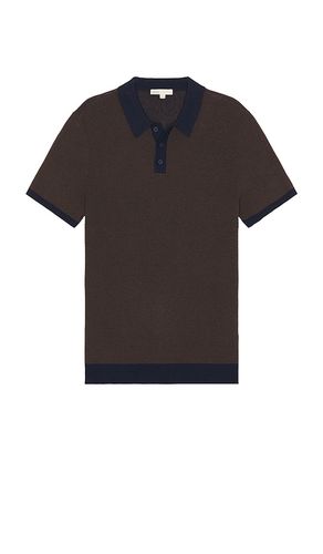 Cotton Textured Knit Polo in Brown. - size L (also in M, S, XL/1X) - onia - Modalova