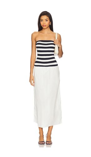 Crochet Knit Poplin Maxi Dress in Navy. - size L (also in M, S, XL, XS) - onia - Modalova