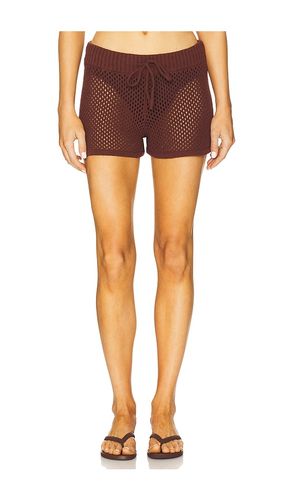 Crochet Knit Micro Short in Chocolate. - size L (also in M, S, XS) - onia - Modalova