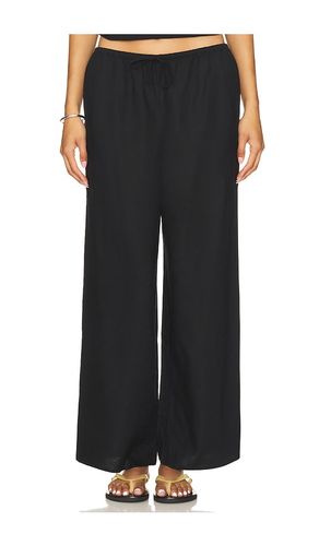 Air Linen Wide Leg Drawstring Pant in Black. - size M (also in S, XL, XS) - onia - Modalova