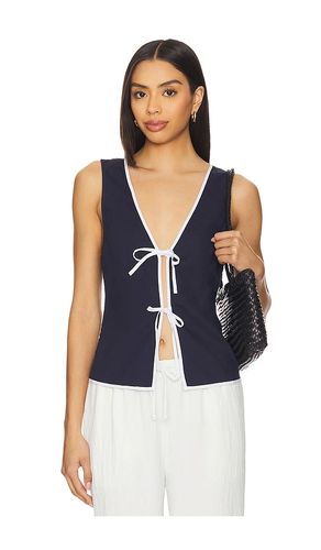 Air Linen Tie Front Top in Navy. - size L (also in M, S, XS) - onia - Modalova