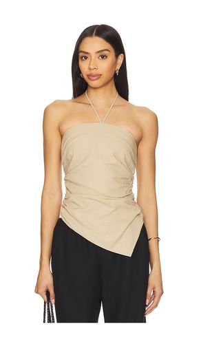Air Linen Asymmetrical Halter Top in Neutral. - size 0 (also in 2, 8) - onia - Modalova