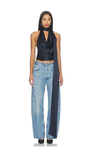 Cowl Neck Halter Top in Navy. - size XS (also in M, L) - Orseund Iris - Modalova
