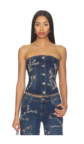 Nova Embellished Denim Top in Blue. - size S (also in XS) - OW Collection - Modalova