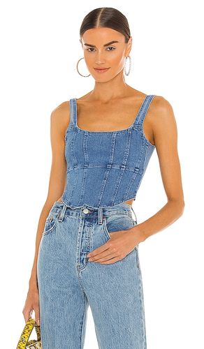 X REVOLVE Demi Top in Denim-Medium. - size M (also in S) - OW Collection - Modalova