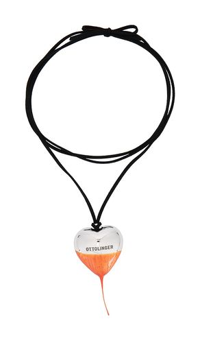 Knotted Heart Necklace in Metallic - Ottolinger - Modalova