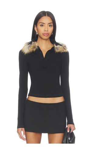 Furry Fitted Polo Top in . Size L. Also in M, S - Ottolinger - Modalova