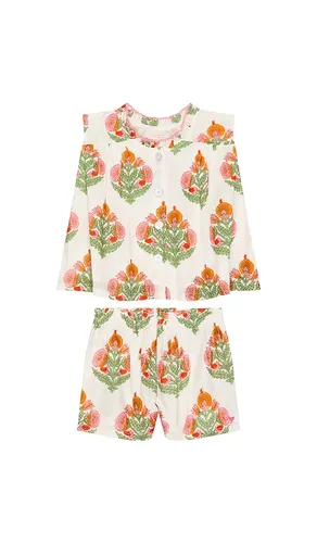 Girls Misha 2-piece Set in Cream,Green. - size 2 (also in 4) - Pink Chicken - Modalova