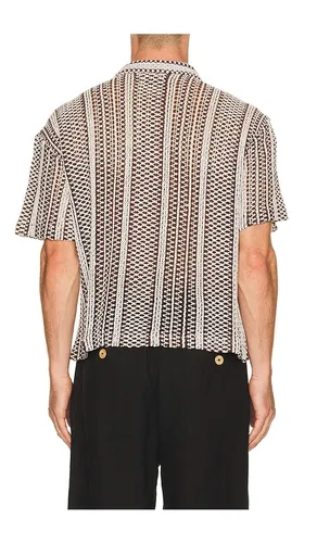 Hugh Crochet Cuban Shirt in . Size L. Also in S, XL/1X - Percival - Modalova