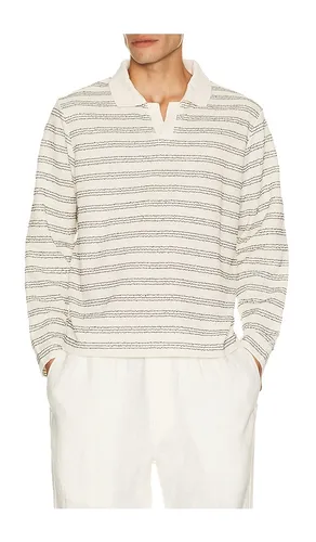 Laurent Long Sleeve Regular Polo in Cream. - size M (also in S) - Percival - Modalova