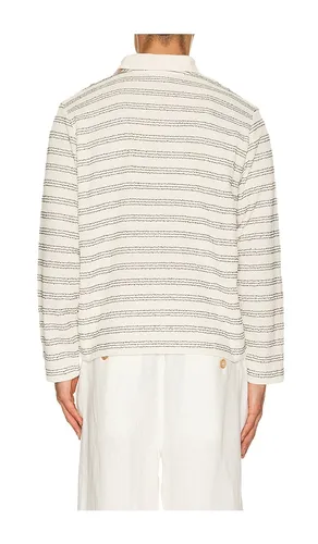 Laurent Long Sleeve Regular Polo in Cream. - size M (also in S) - Percival - Modalova