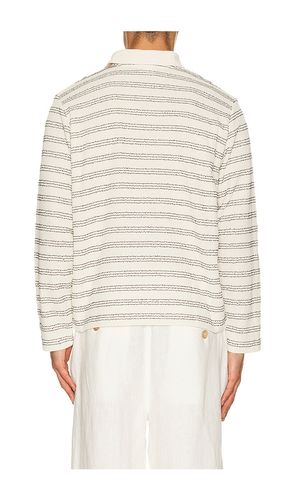 Laurent Long Sleeve Regular Polo in Cream. - size M (also in S, XL/1X) - Percival - Modalova