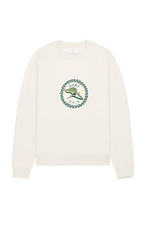 Flyer Terry Crew Sweatshirt in Cream. - size L (also in M, S, XL/1X) - PORT A.C.A - Modalova