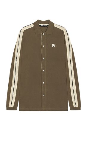 Monogram Track Shirt in . Taglia M, S - Palm Angels - Modalova