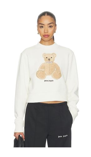 Bear Fitted Crew Sweatshirt in White. - size XS (also in S, L, XL) - Palm Angels - Modalova