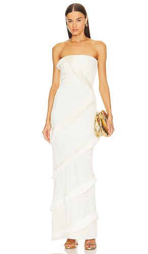 Strapless Fringe Trim Maxi Dress in . - size 0 (also in 12) - PatBO - Modalova