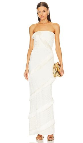 Strapless Fringe Trim Maxi Dress in . - size 12 (also in 2) - PatBO - Modalova