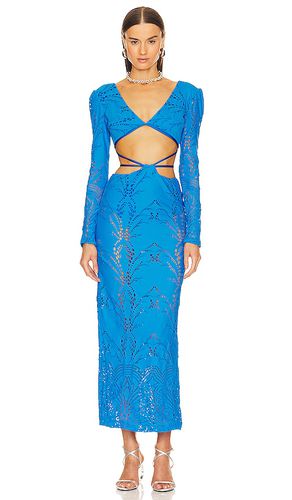 Stretch Lace Maxi Dress in Blue. - size 2 (also in 8) - PatBO - Modalova